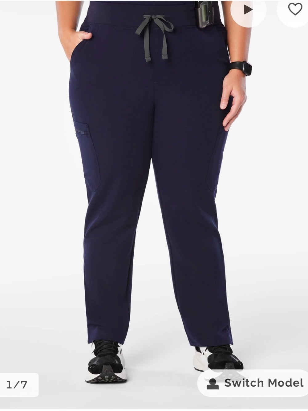 FIGS Womens Navy Yola High-Rise Slim XL